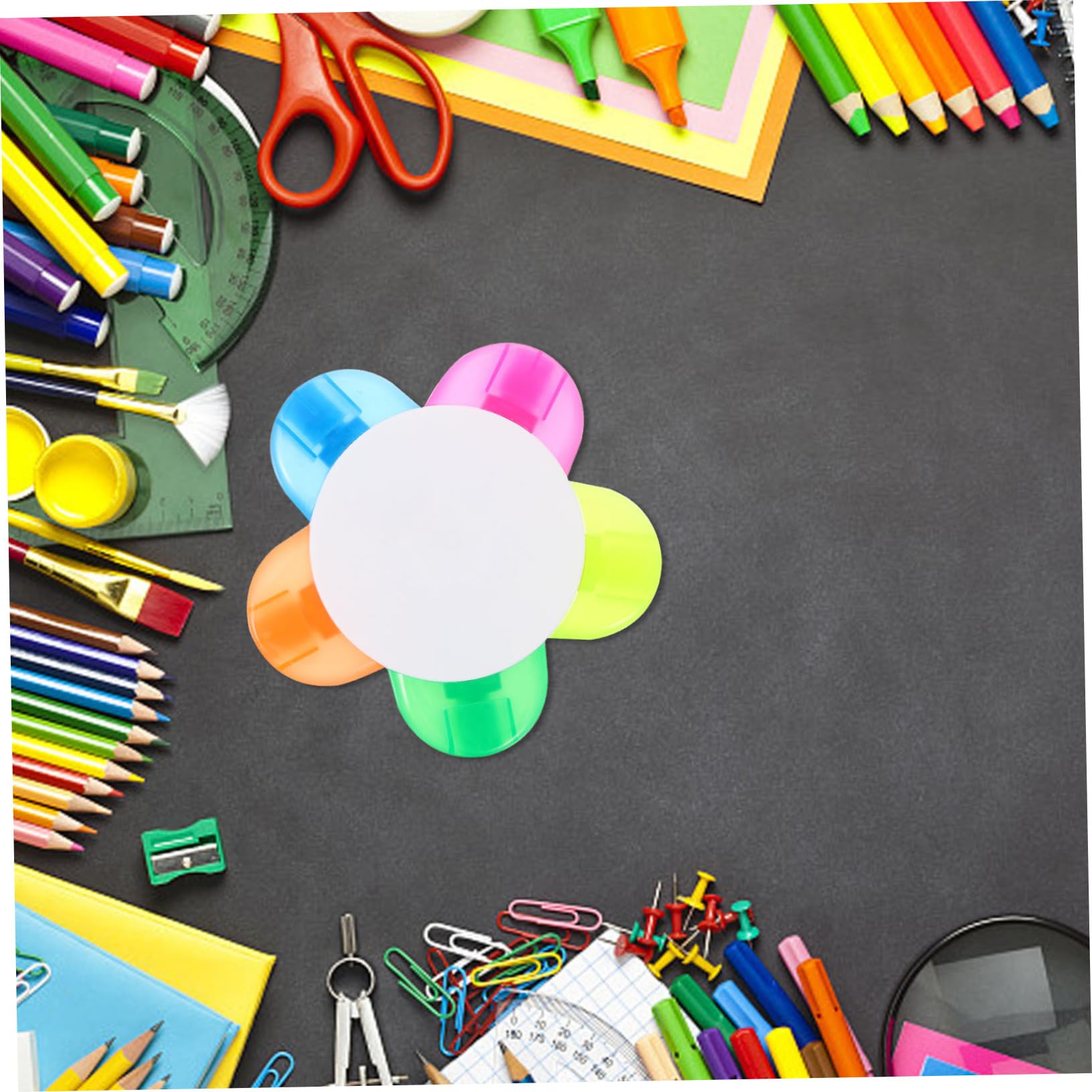 10 Stück Teiliges Blütenblatt-textmarker in Leuchtenden Farben Kleine Fluoreszierende Marker Stifte für Schule Büro Kreative Blumenform für Notizen Lernen und Organisation
