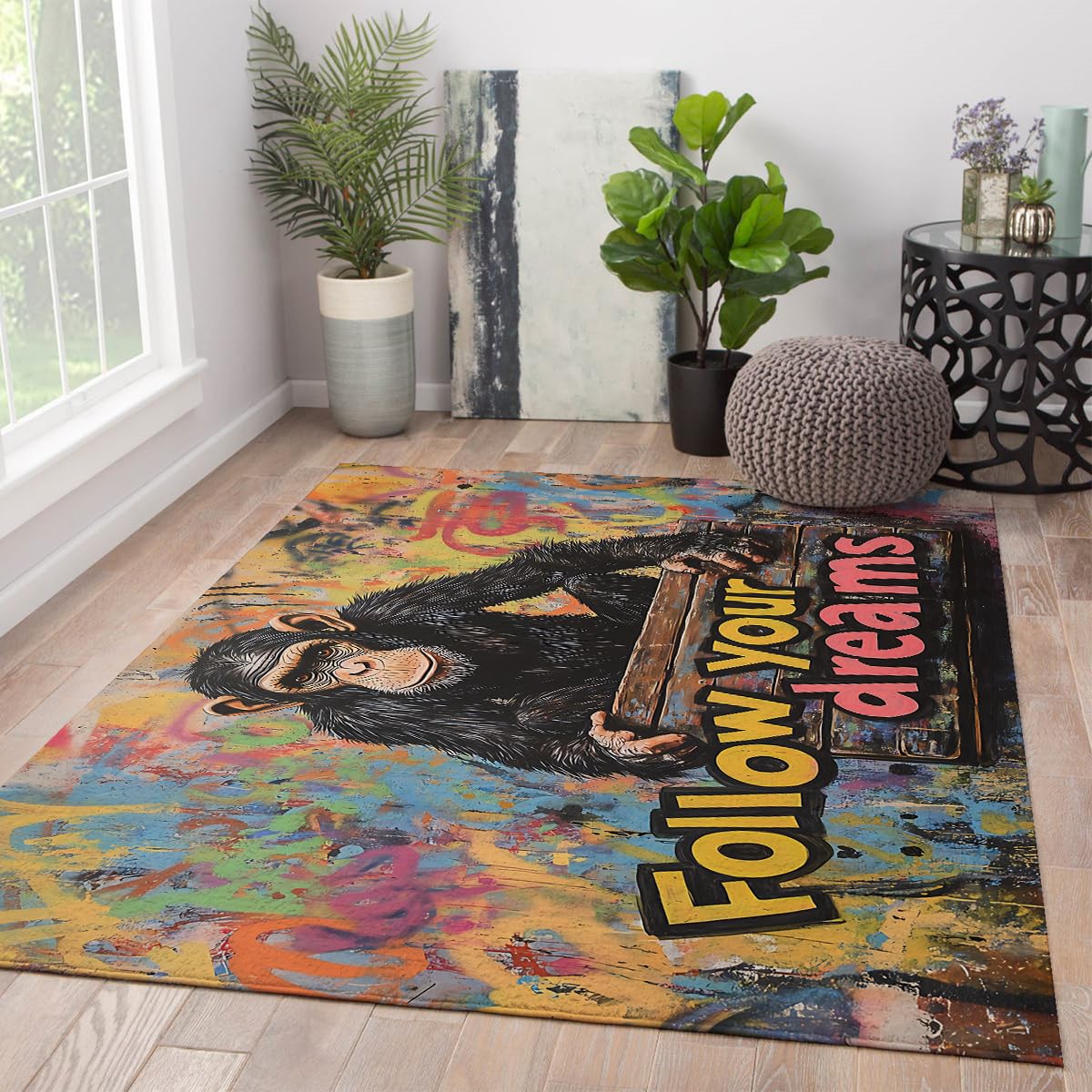 Tapis antidérapant 60x90cm lavable fini les glissades devant le lit ou le salon