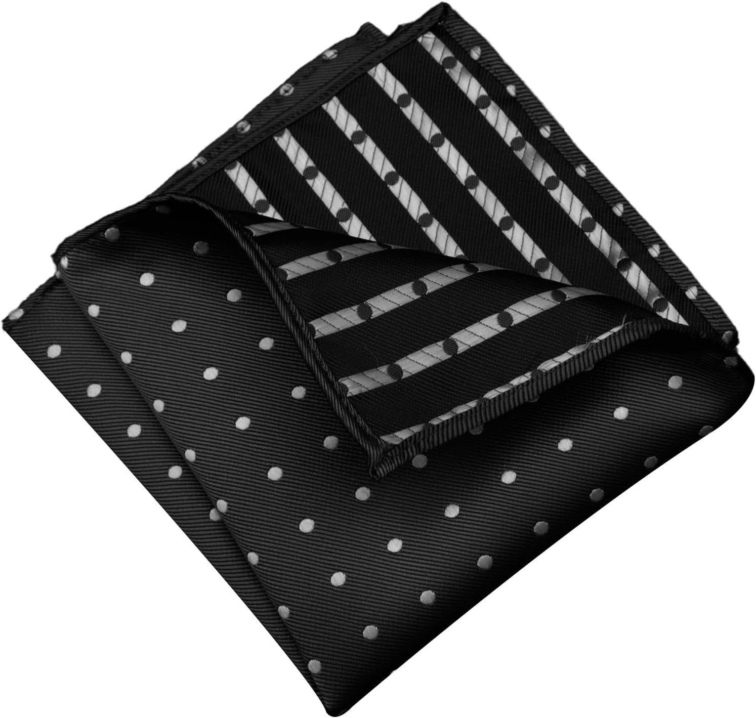 Polka Dots Handkerchiefs for Men Satin Pocket Square for Party