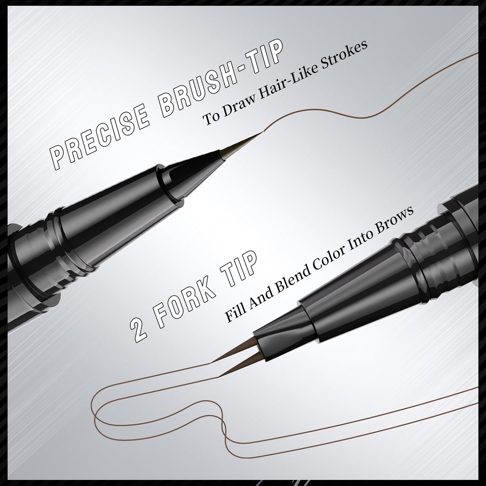 Eyebrow Pencil, Waterproof Eyebrow Pencil with Brush, Eye Brow Pen - Image 3
