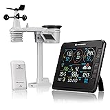Bresser Explore Scientific 7-in-1 WiFi Professional Weather Station with Weather Underground, Negro Moderno