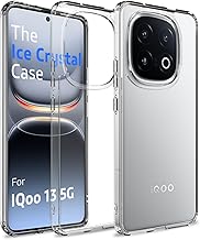 Golden Sand TPU+PC Anti-Scratch Shockproof Hybrid Back Cover Case Compatible with iQOO 13 5G | Transparent Military-Grade Drop Protection Cover for iQOO 13(Crystal Clear)