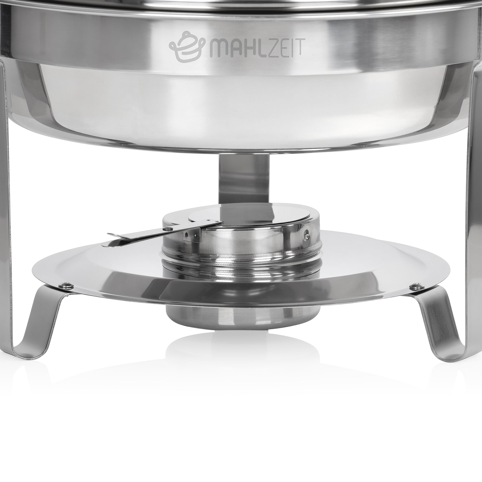 Mahlzeit Ronde Chafing Dish 4 Liter Roestvrij Staal - Warmhoudcontainer Met Deksel Voor Buffet, Catering & Feesten