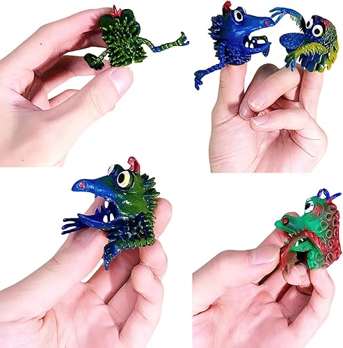 Miniatura 3 de Dibujos animados de silicona animal dedo títeres monstruo narración de historias muñeca teatro muñeca suave juguetes niños regalo dedos guantes dedo