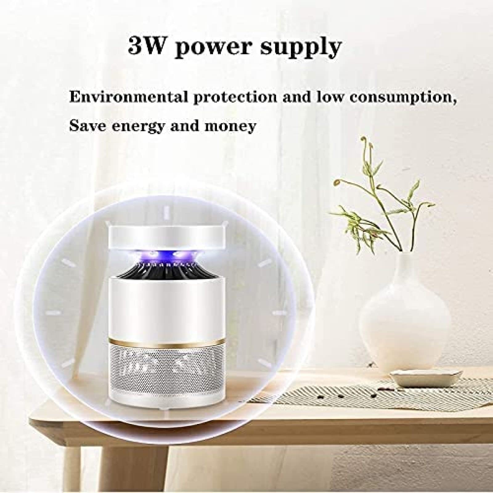 Lámpara Antimosquitos, Luz Repelente, Repelente De Mosquitos para Dormitorios Domésticos, Mata Mosquitos Recargable para Interiores, Succionador De Mosquitos Enchufable, Utilizado para Mata