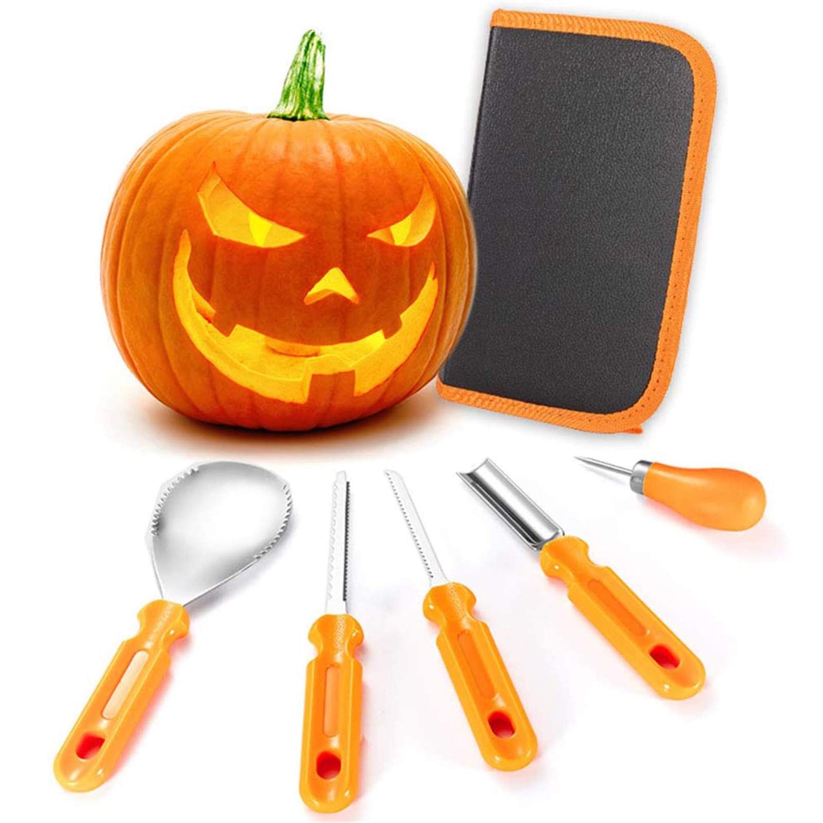 Buy 5Piece Professional Heavy Duty Stainless Steel Pumpkin Carving Set