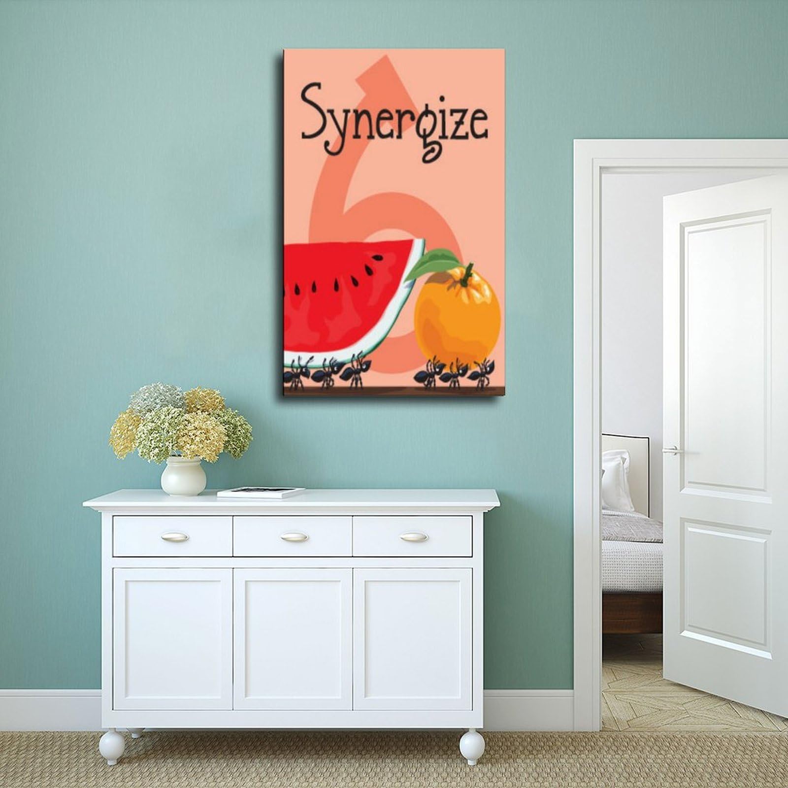 Poster di arte abitudinaria a tema animale, 6 poster su tela, decorazione per camera da letto, paesaggio, ufficio, stanza, regalo, 40,6 cm di lunghezza x 61 cm di larghezza