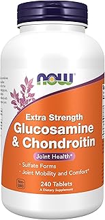 NOW Foods Supplements, Glucosamine & Chondroitin Extra Strength, Sulfate Forms, 240 Tablets