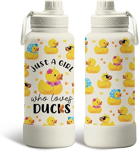 Miniatura 21 de Regalos de gatos para los amantes de los gatos, botella de agua aislada de 34 onzas, botella deportiva de acero inoxidable con tapa de boquilla, sin