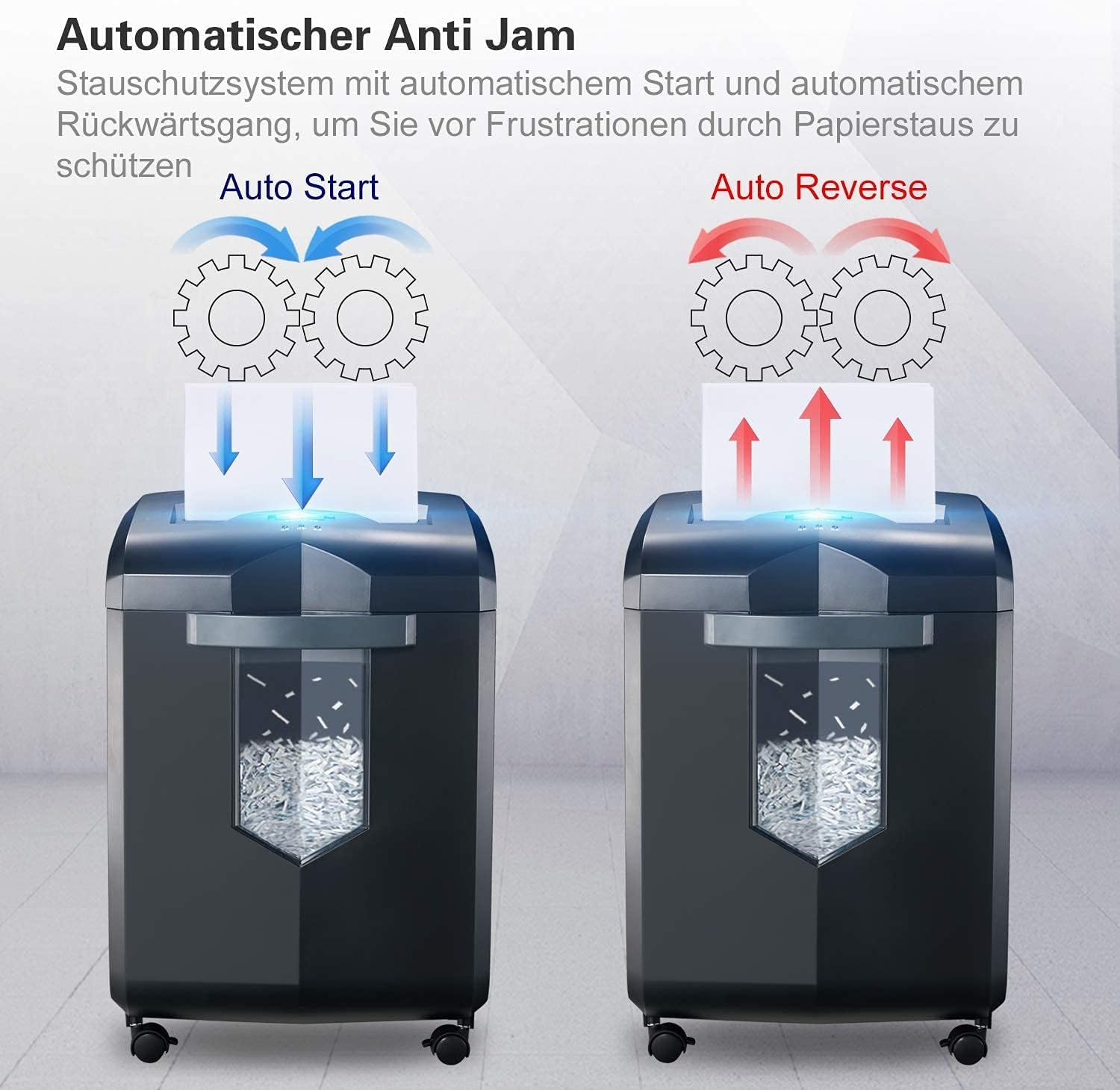 Distruggidocumenti Bonsaii C231-D - Microtaglio, 100 Fogli Automatico, Sicurezza P-4, Cestino 16L - Foto 8