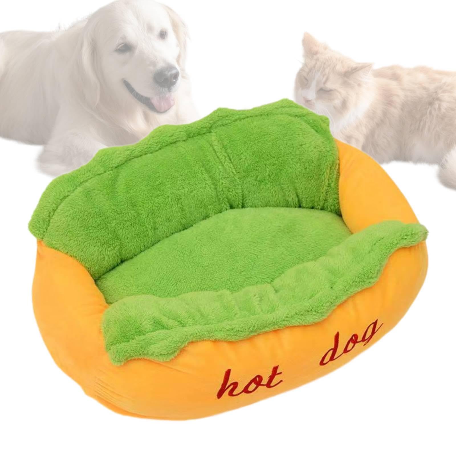 Cama para Gato Cama Mascota Cojín Perro Nido Gato Colchón con Felpa Corta Relleno Suave Lavable Adecuada para Sofás Rincones Transportines, M 55x45x21cm
