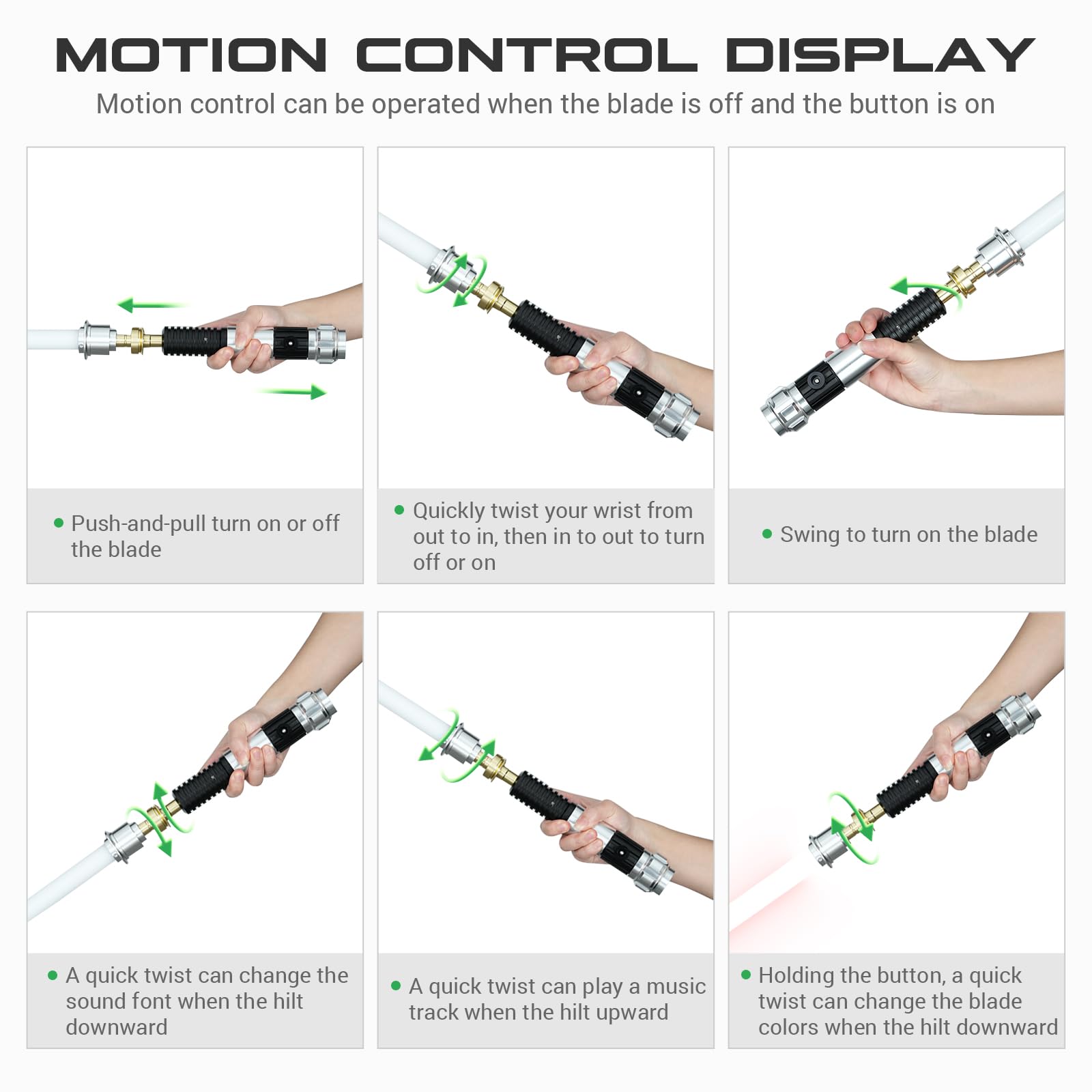DAMIENSABER Xenopixel V3 - Sable de luz de control de movimiento, 34 fuentes de sonido, sable de luz de duelo de swing suave con cambio de color infinito, sable de luz Obiwan para adultos, núcleo de