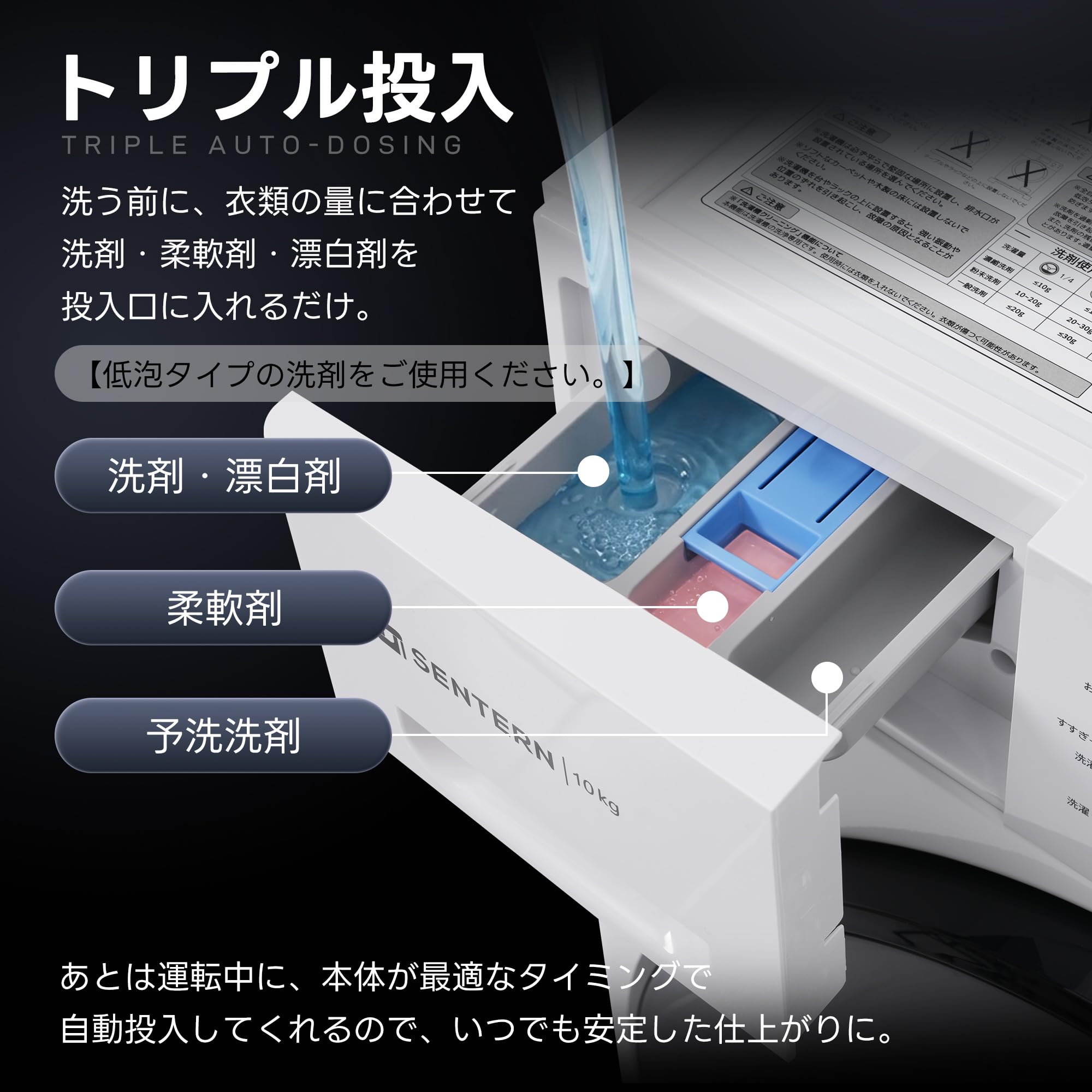 Amazon.co.jp: OSLEEP ドラム式洗濯乾燥機 家庭用 洗濯容量10kg 亁燥 