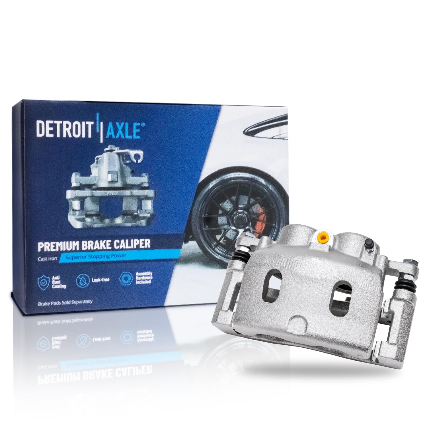 Detroit Axle - Front Left Disc Brake Caliper with Bracket Replacement