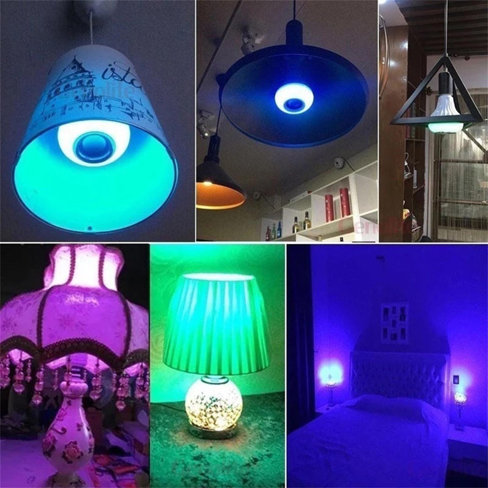 Żarówka LED, 12W E27 RGB Bluetooth Light Music Multicolor Zmiana żarówek Inteligentne żarówki LED Bluetooth z pilotem na imprezę domową,4pcs