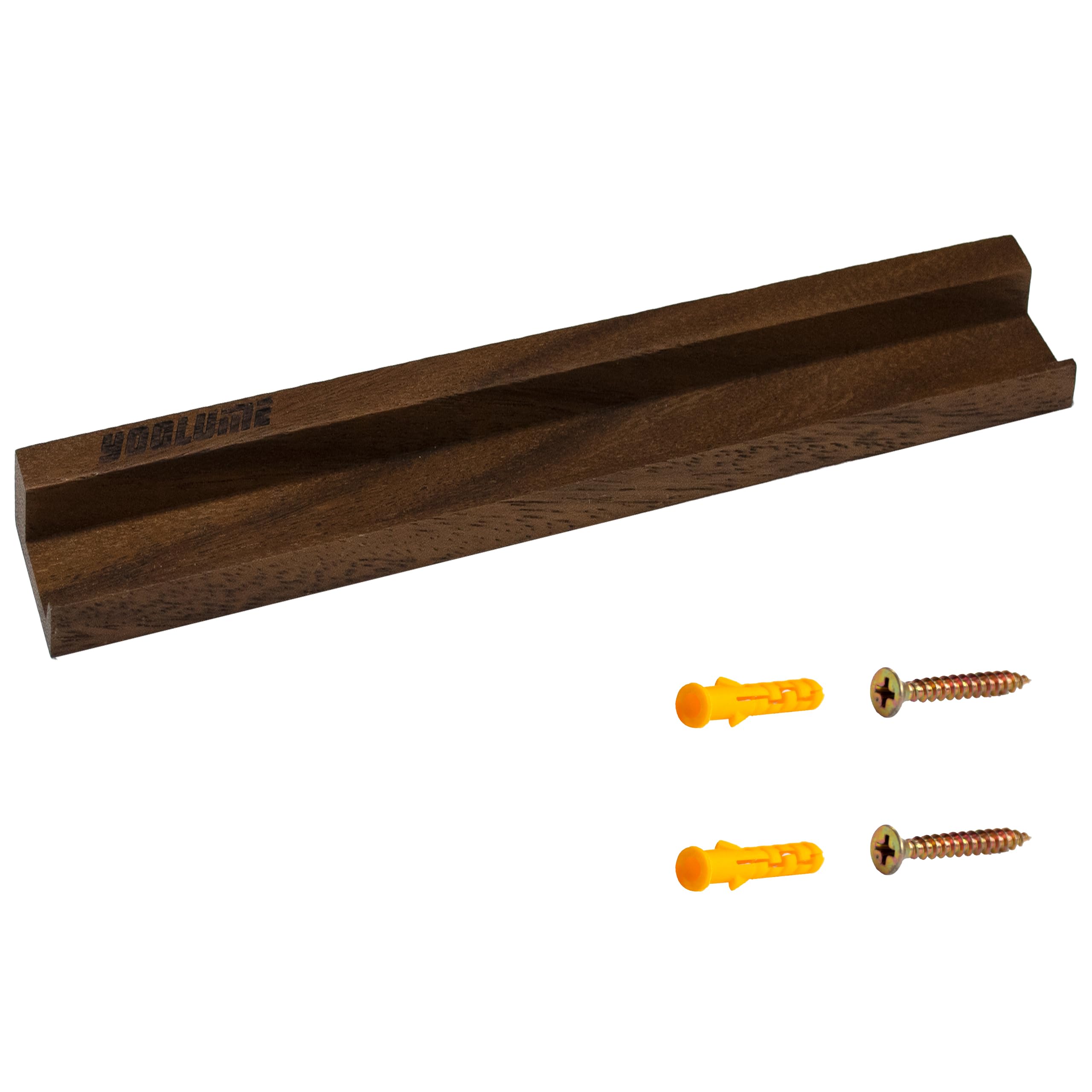 Floating Vinyl Record Shelves - Walnut Wood -11