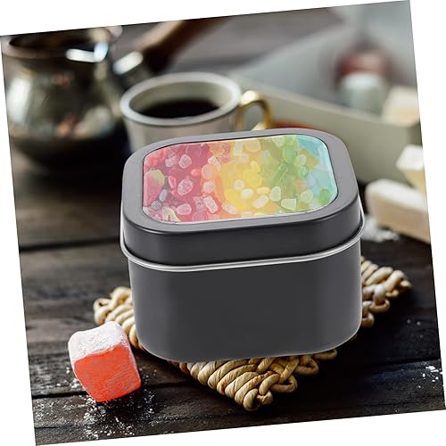 Miniatura 6 de VILLCASE Caja de hojalata de Navidad de 15 piezas recipientes cuadrados de latas con tapas Tarro de comida seca Contenedores de lata cuadrados