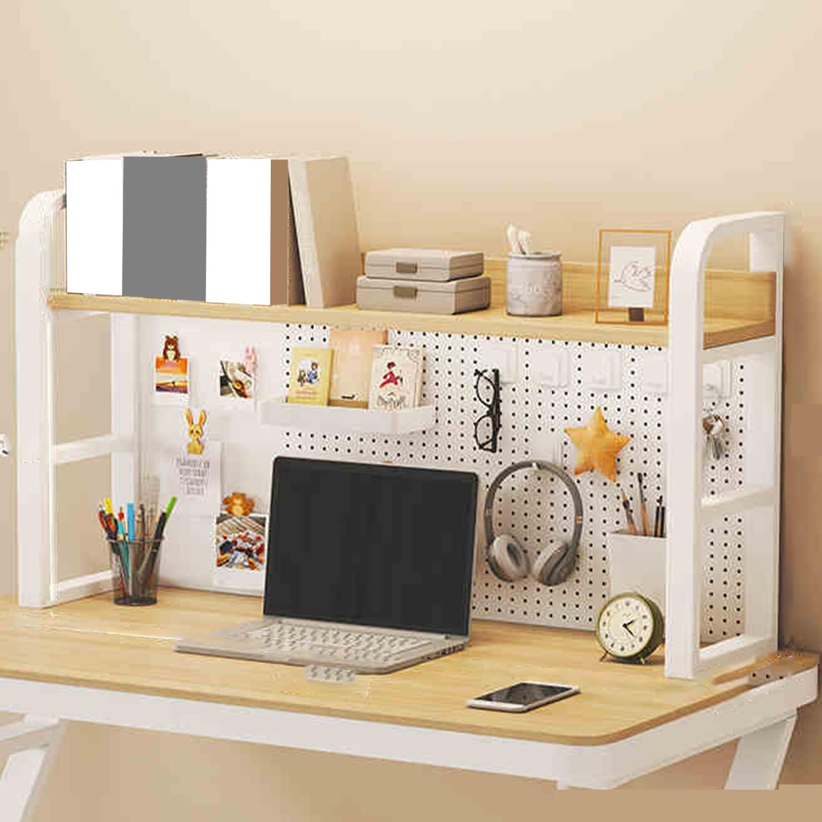 Organizador de Escritorio Multifunción, Almacenamiento de Escritorio, de Estanteria de Escritorio(Brown 1,115 * 66/45.3 * 26.0in)
