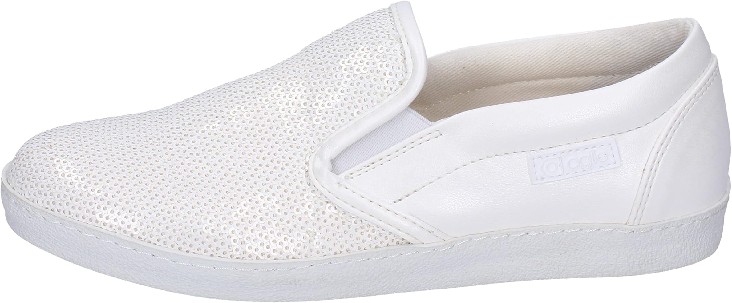 Agile By RucolineWomen Paillettes White Loafers-Shoes 7 UK