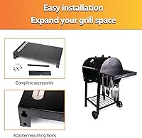 Vista 6 de GRISUN Estante de mesa para parrilla Pit Boss serie 700/1000/1150/500, accesorios de parrilla multifunción de acero resistente para parrilla