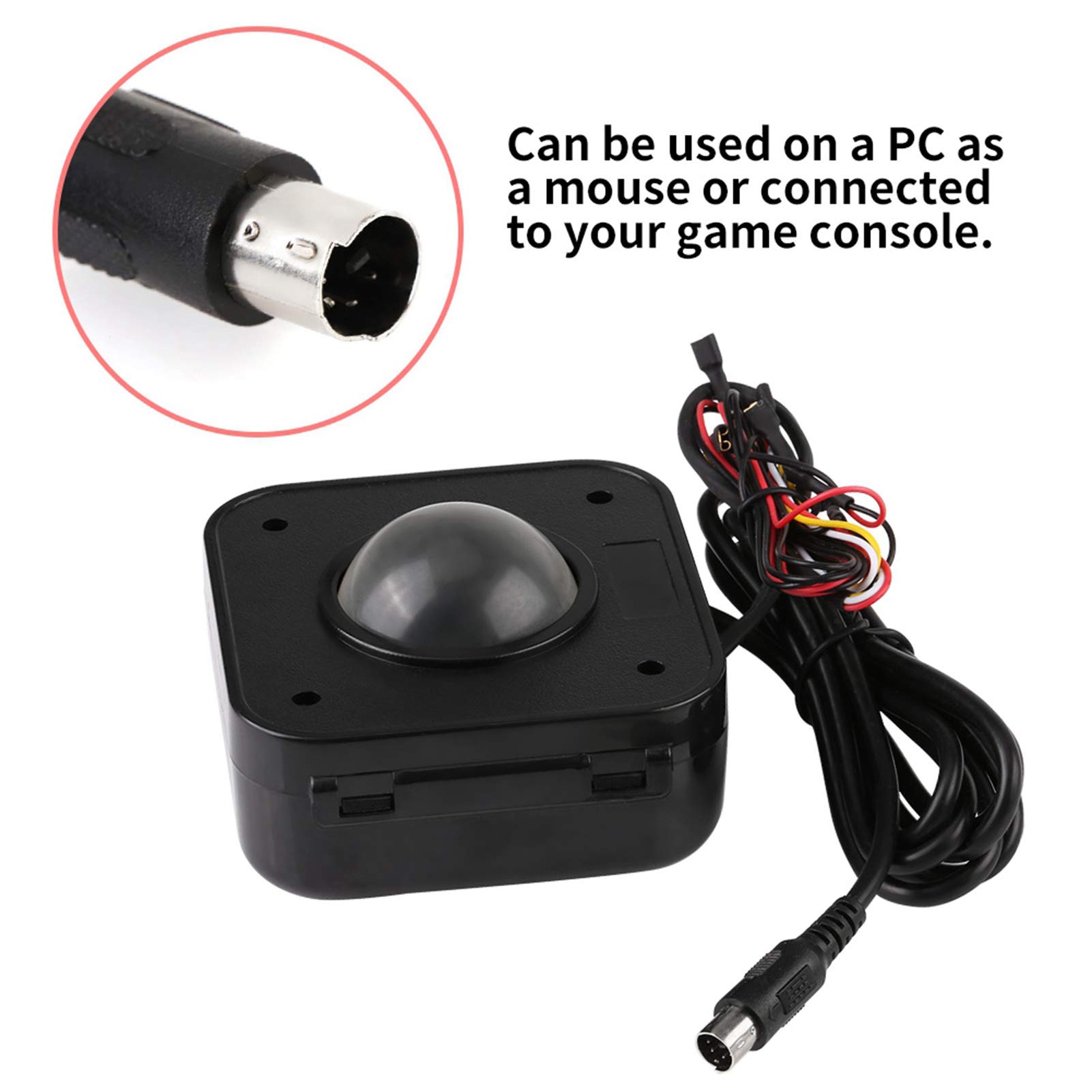 Trackball Filaire Souris à Boule de Commande Accessoires Jeu Vidéo 4.5cm