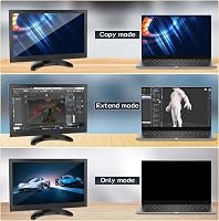 CAMECHO 13.3" Hordozható Monitor Full HD 1920x1080 HDMI VGA AV BNC Csatlakozó 4