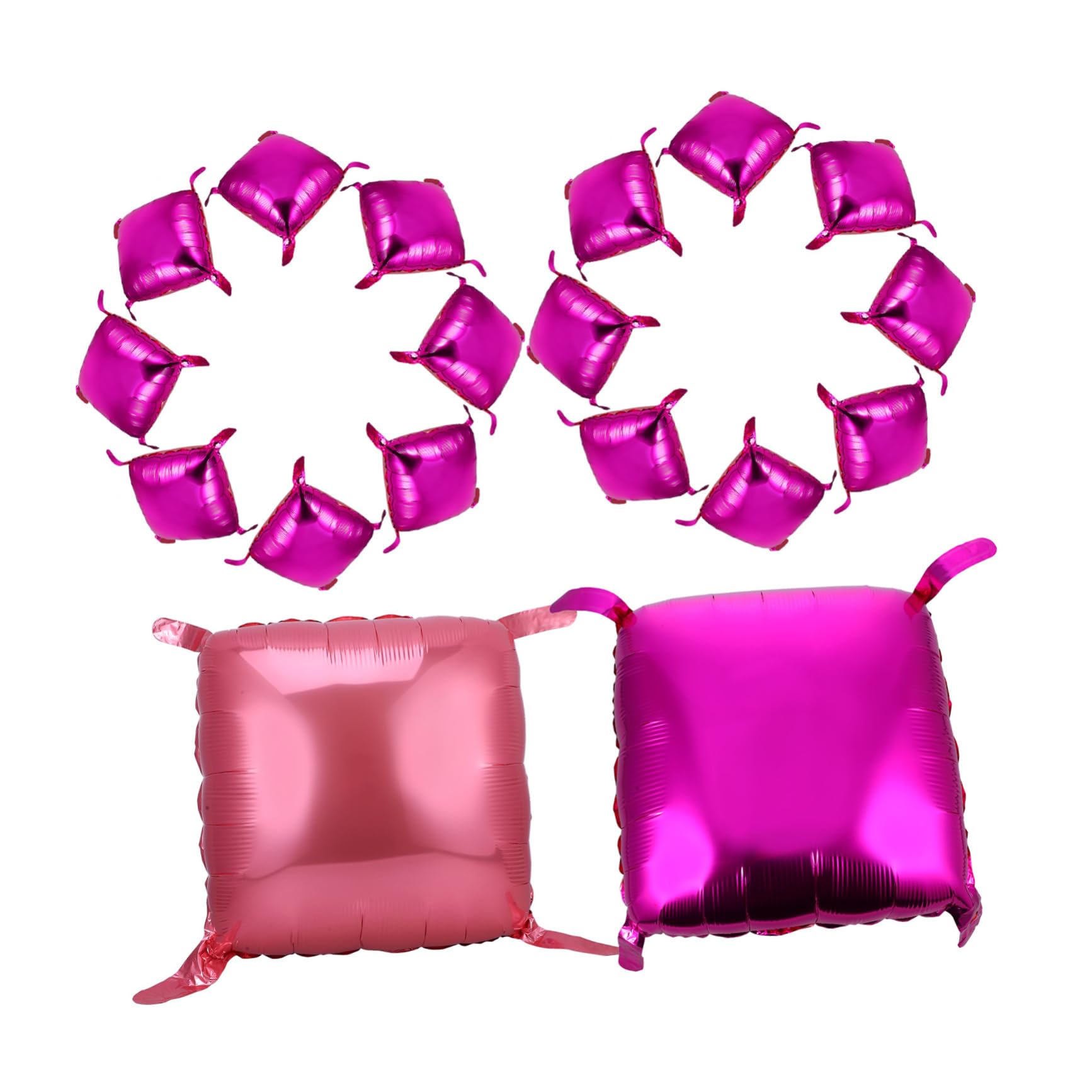 HANABASS 100 Piezas Globos Inflables de Aluminio Doble Cara con para Decoración de Fiestas Cumpleaños Rosa