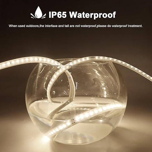 Miniatura 10 de AIMENGTE Tira de luces LED para exteriores, impermeable, 110 V, 1200 LED, 6500 K, cuerda de luces LED para jardín, patio, decoración interior y