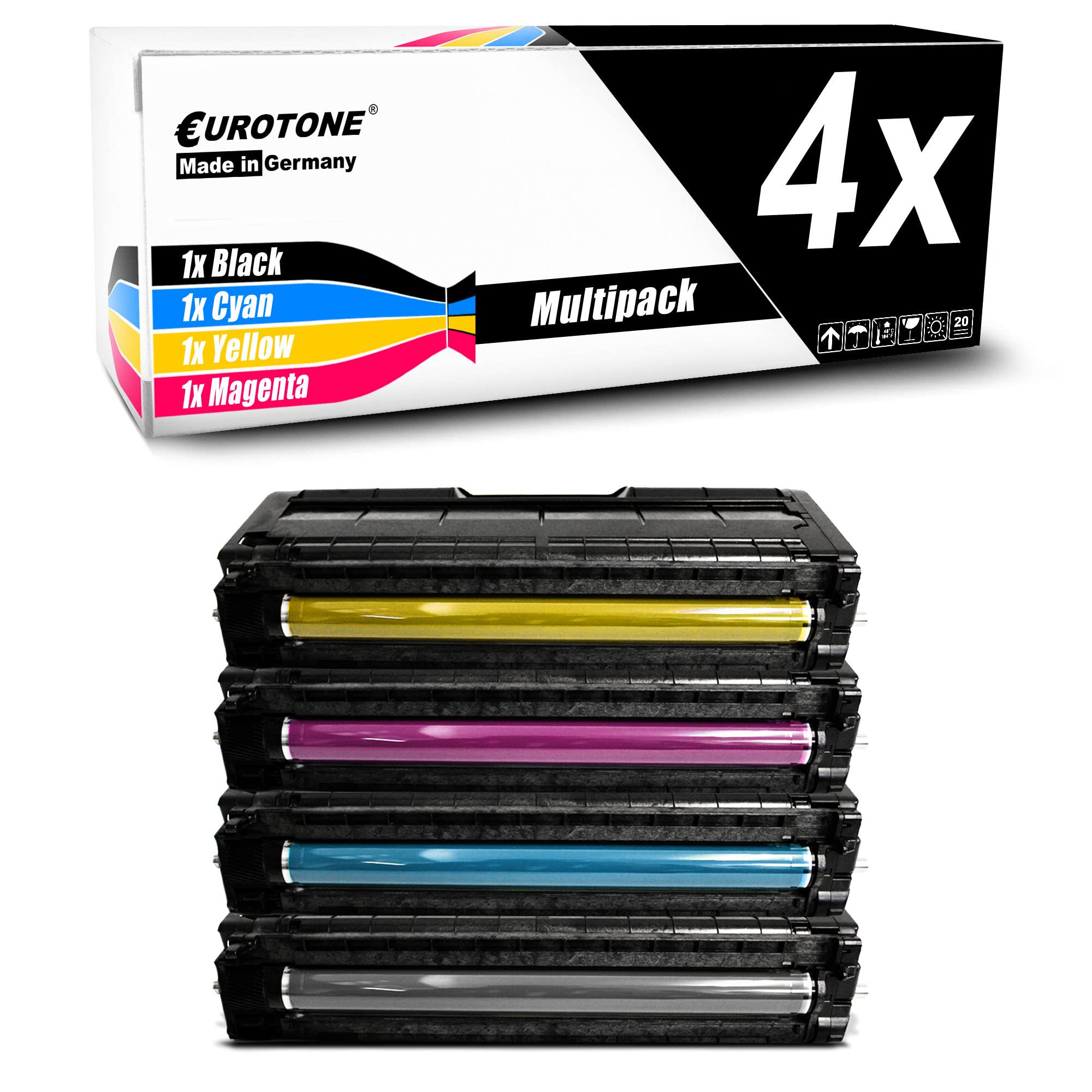 Eurotone Toner 4X Toner kompatybilny jako zamiennik do Kyocera FS-C1020 zastępuje TK-150 Black Cyan Magenta Yellow