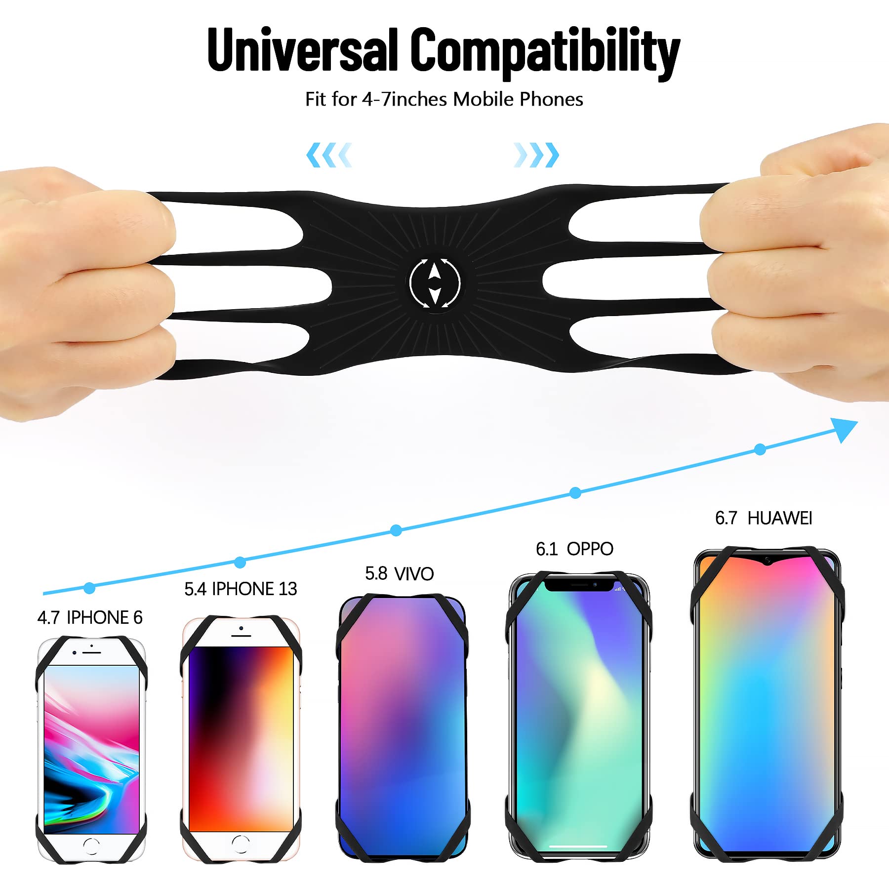Supporto Universale Per Cellulare 360&deg; Per Bici Moto Scooter - Manubrio 17-38mm