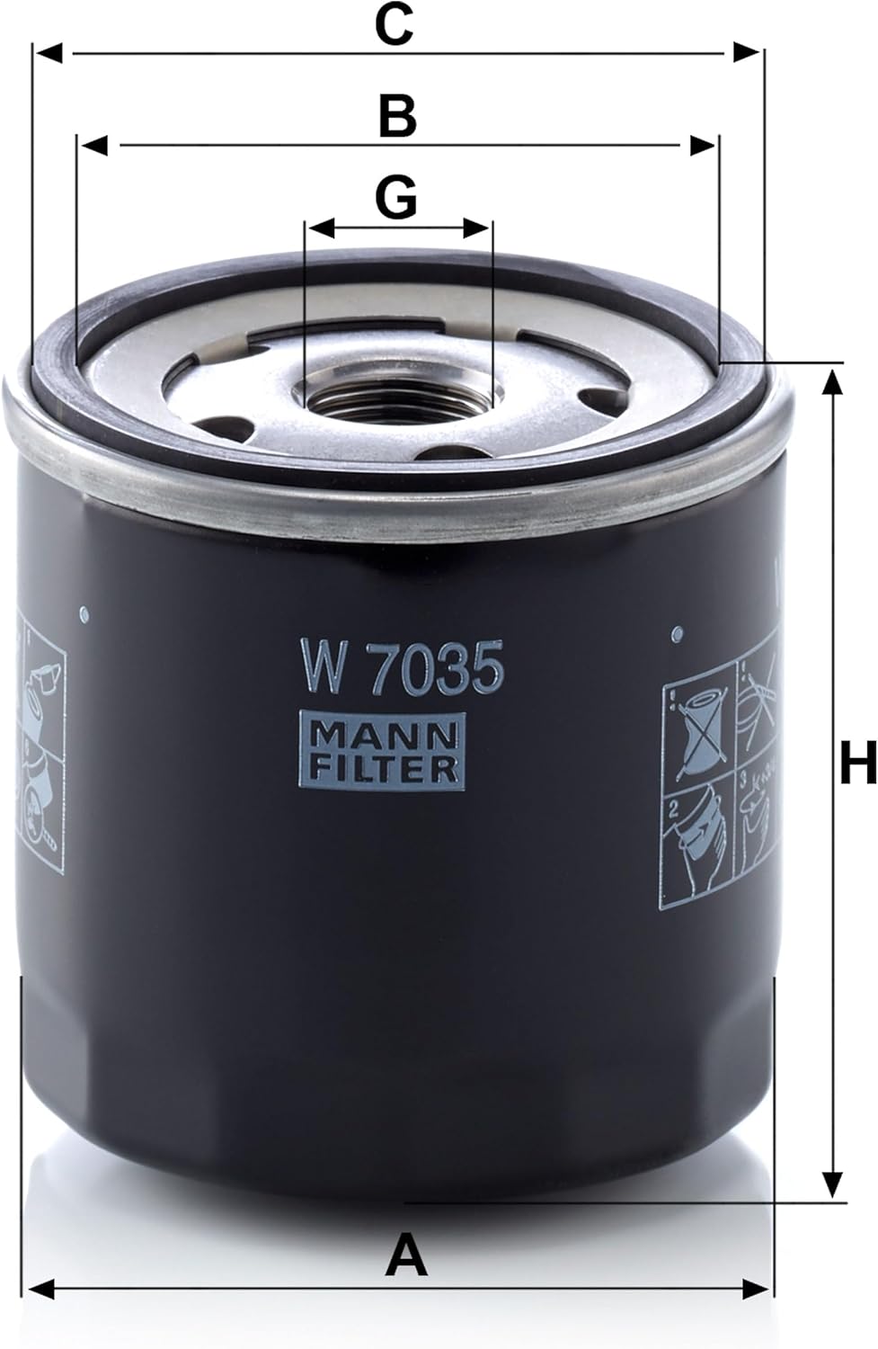 MANN-FILTER W 7035 Oil Filter - For Cars