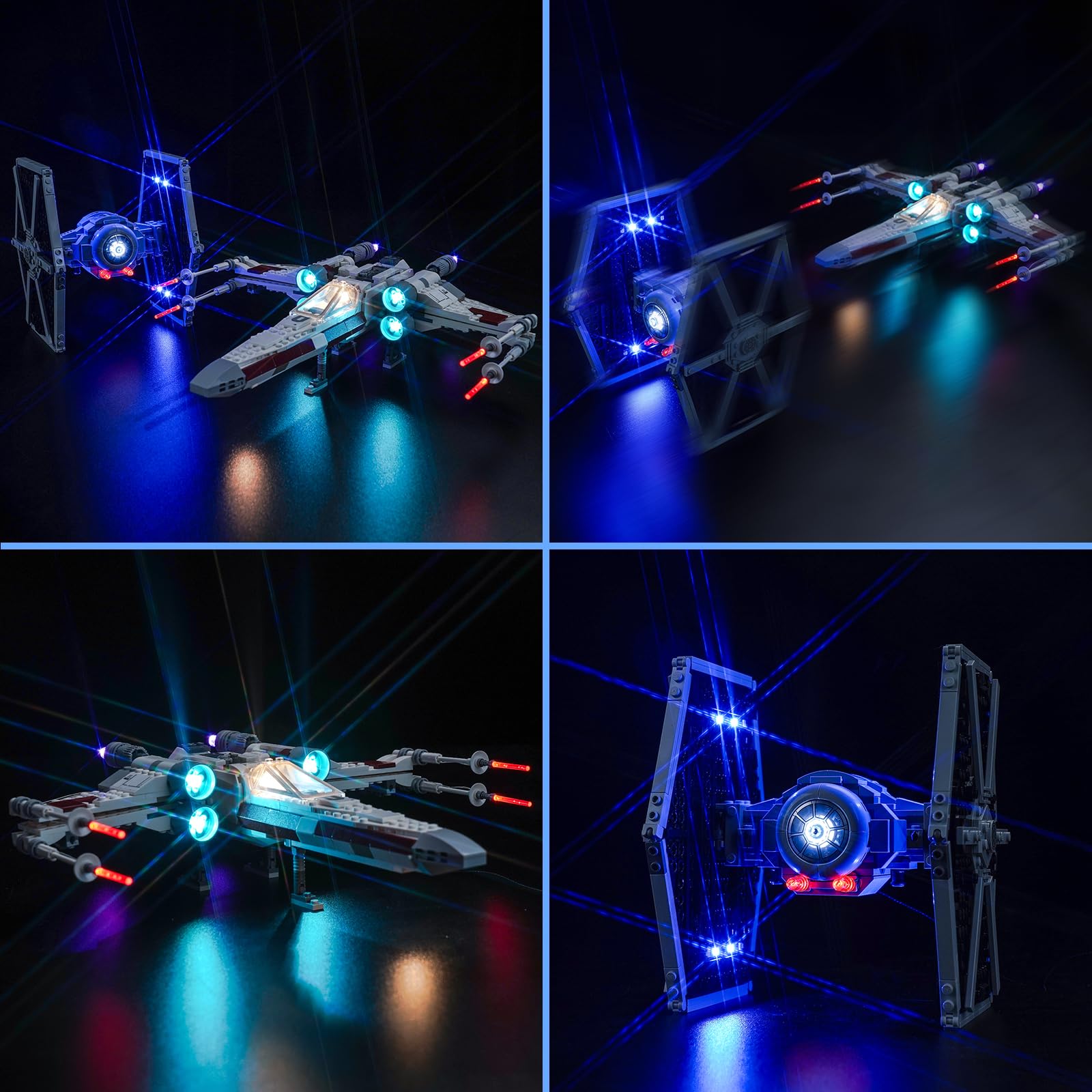 LocoLee Licht Kompatibel mit Lego 75393 Mashup aus TIE Fighter & X-Wing (Kein LEGO-Set), Licht BeleuchtungSet Compatible with LEGO Mashup aus TIE Fighter & X-Wing