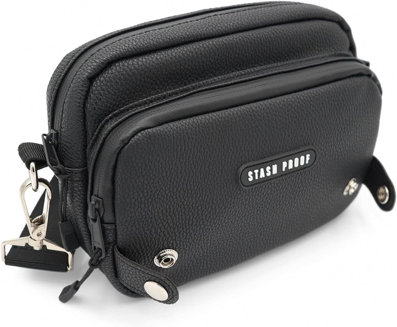 Snap Odor Resistant Crossbody Vegan Leather Unisex Mens and Womens Shoulder Bag for Outdoor, Gym, and Festivals - Image 6