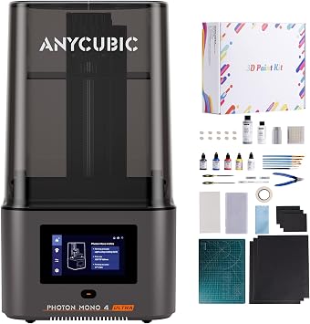 ANYCUBIC 10K Resin 3D Printer Photon Mono 4 Ultra and Multifunctional 3D Models Painting Set