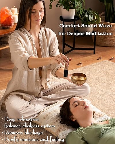 Miniatura 4 de Cuencos Tibetanos Cantores, Cuencos de Sonido Auténticos para Meditación Hechos a Mano en Nepal para Yoga, Sanación de Chakras, Atención Plena,