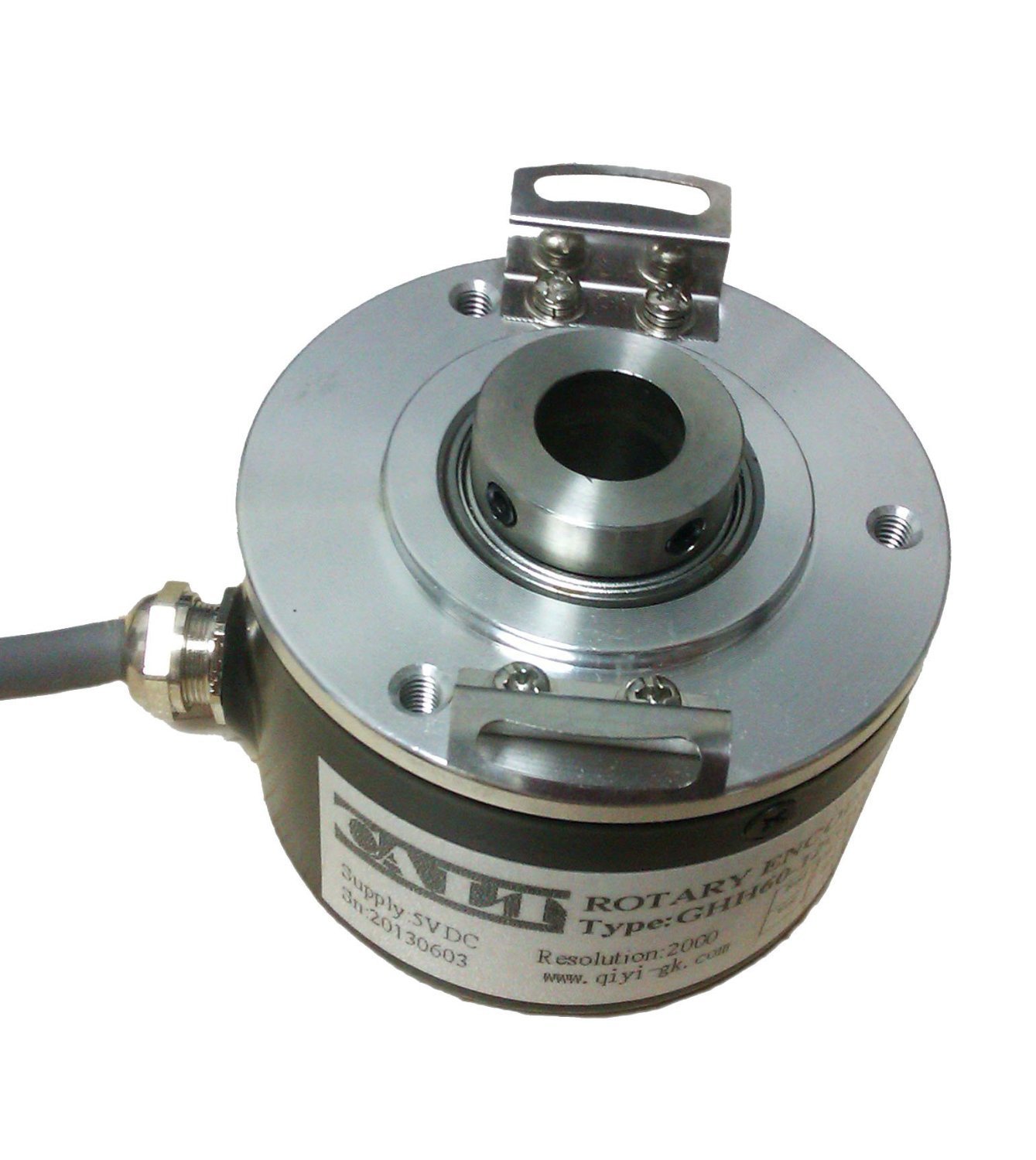 60mm Outer Diameter 10mm Aperture Hollow Shaft Rotary Encoder 5VDC line Drive Output Line Driver Output 1024 P/R