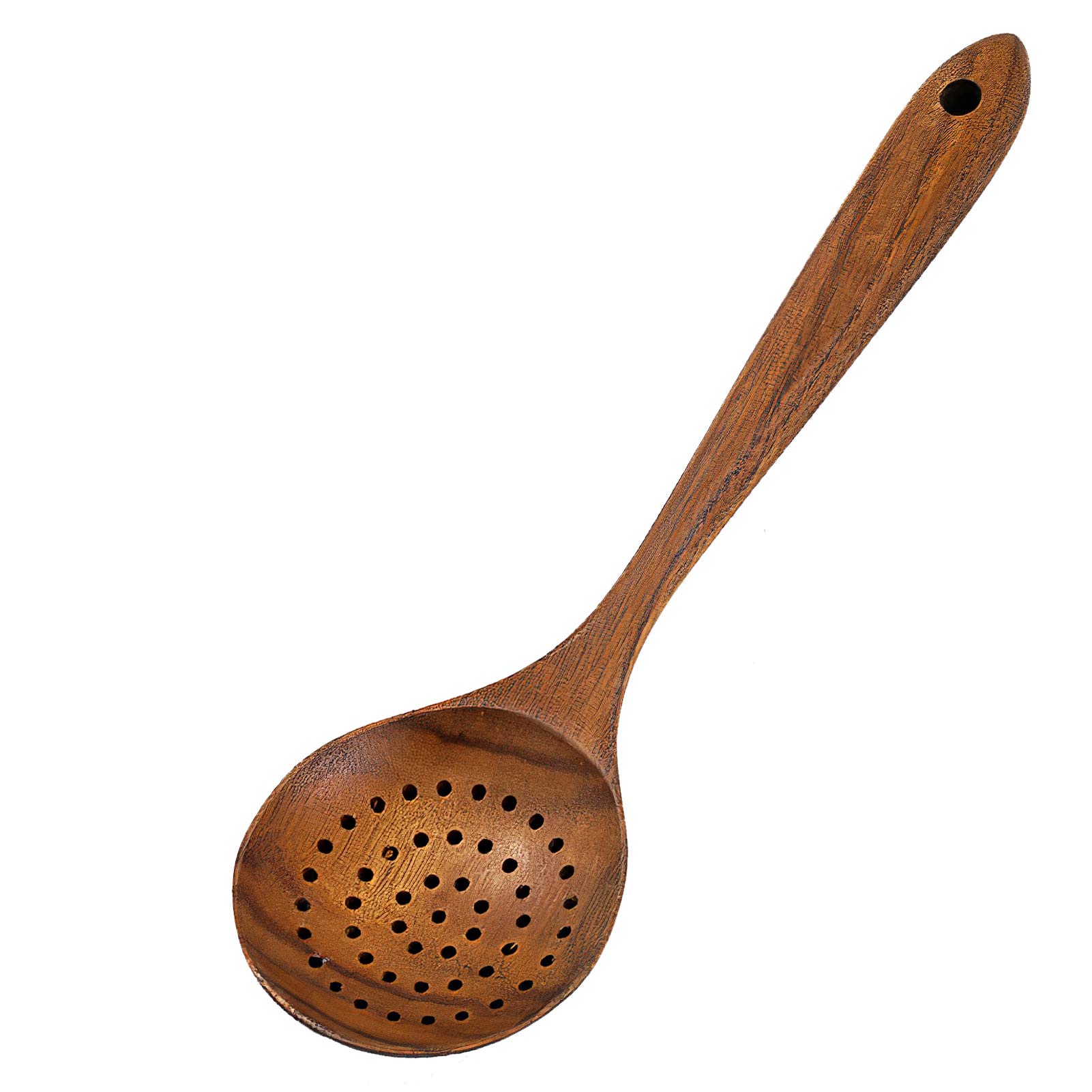 Küchenhelfer-Set aus Holz, antihaftbeschichtet, Spatel, Löffel, Sieb, Salatgabel, Naturholz, Kochutensilien, 8 Stück