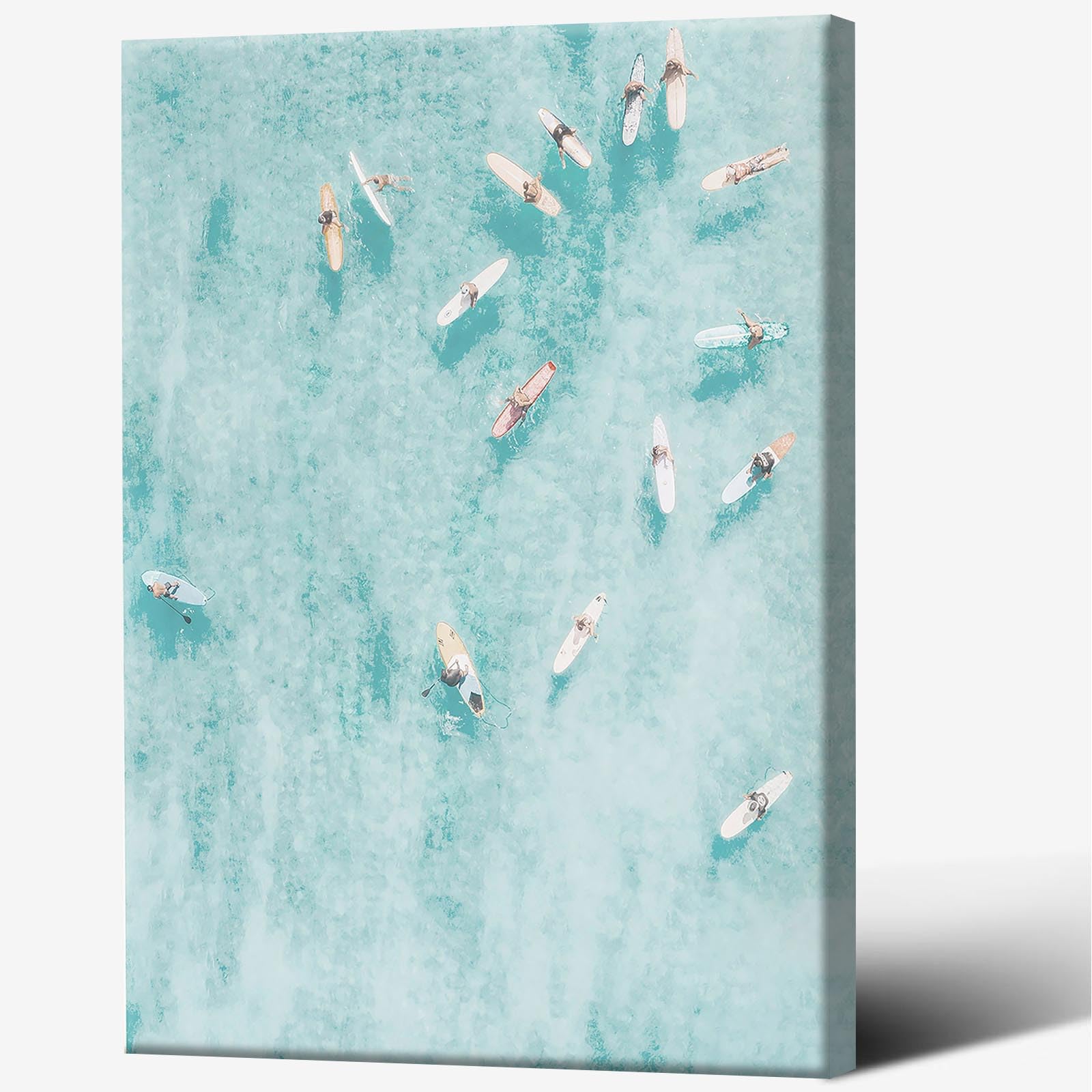 KFDJIG Blue Coastal Surf Cowgirl Wall Art Vintage Fashion Coastal Girl Surf Posters Trendy Preppy Room Aesthetic Canvas Prints For College Dorm