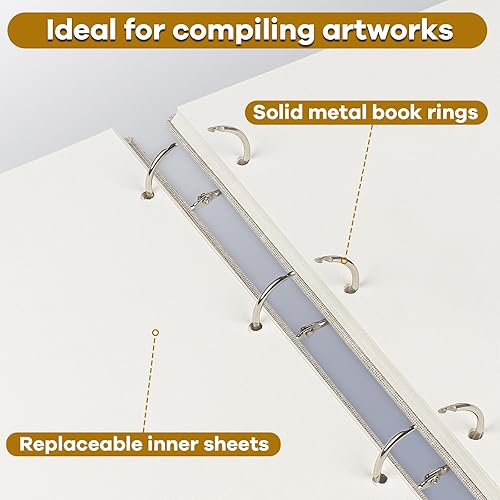 Miniatura 5 de Hisize Premium Sketchbook, 60 Sheets Loose Leaf Sketch Book for Drawing and Writing160GSM Acid-Free Paper for Kids,Beginners,Artists & Professionals