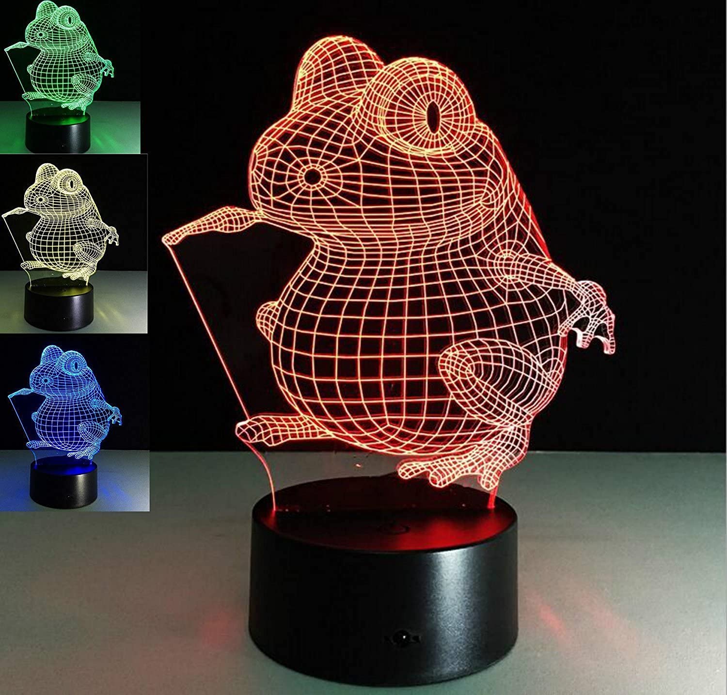 Lampada da tavolo 3D Luce notturna a LED 7 colori Interruttore touch Lampada decorativa alimentata tramite USB Camer | Leroy Merlin
