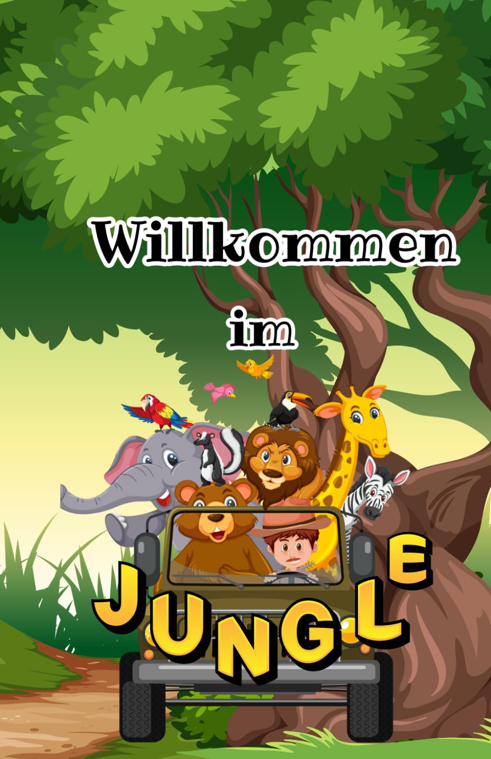Malbuch: Willkommen im Jungle