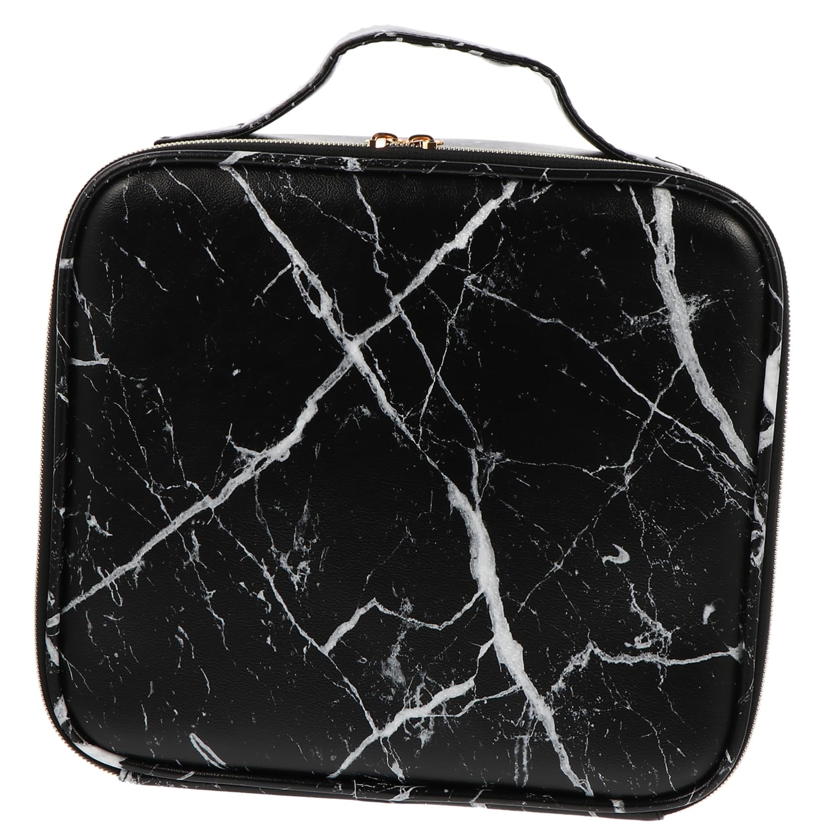 Bolsa de Maquillaje de Viaje Negra Compartimentos de PU