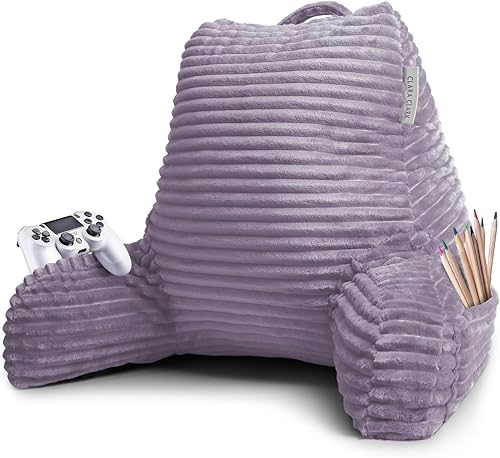 Miniatura 17 de Clara Clark Almohada de lectura para cama para adultos, almohada de espalda para sentarse en la cama, almohadas de cama estándar para sentarse