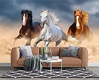 Vista 36 de Papel tapiz de pared para guardería infantil de bosques de acuarela coloridos, 137 x 100 pulgadas