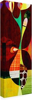 Wrapped Canvas Wall Art - Rex Ray 'Orpheus' Wall Art for Living Room, Bedroom, or Office Décor - 6x19