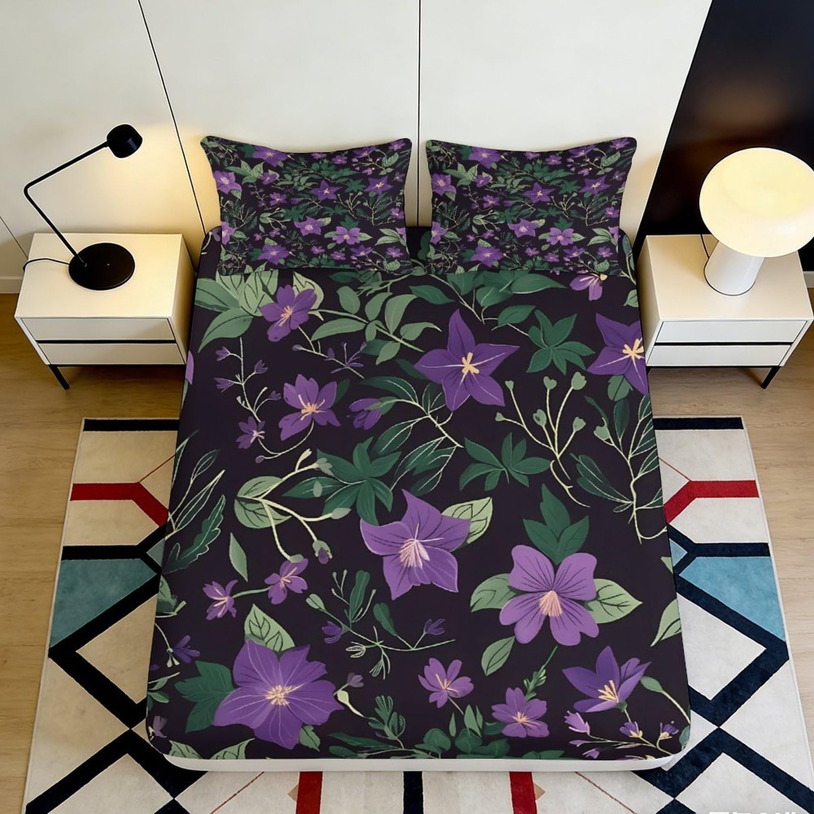 3D Printed Fitted Sheet Microfiber Galaxy Starry Sky for Bed Cover, Mattress Protector, Bedroom Decor, Easy Care and Anti-Slip for Adults and Teens 90x200x25cm