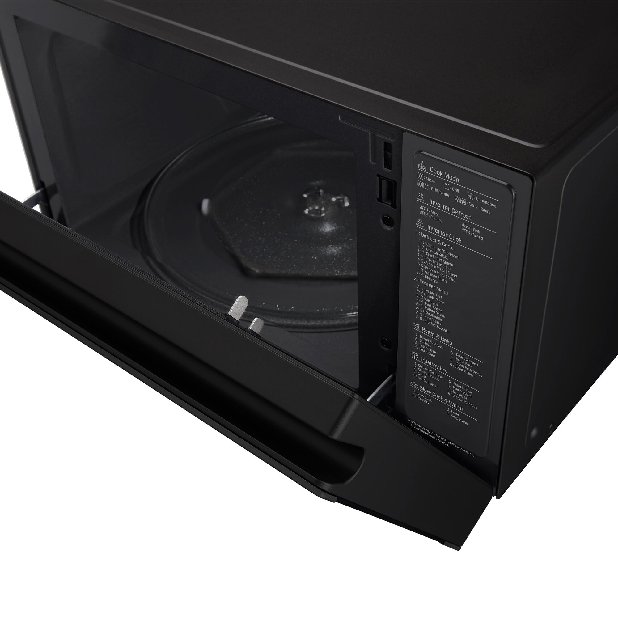 LG MJ3965BPS - Horno Microondas, 4 en 1, con Display Digital, de 39 Litros y 1100 W, Función Smart Inverter y EasyClean, Cocina Más Rápido, Mantiene Sabor, Color Negro
