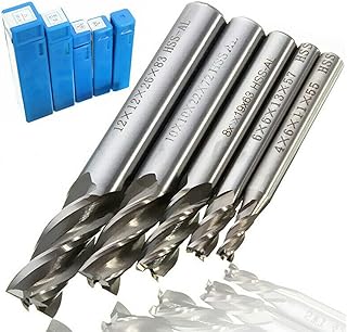 2023 5PCS Durable Sliver CNC End Mill Cutter Milling Machine Straight Shank Drill Bit 4 Flute