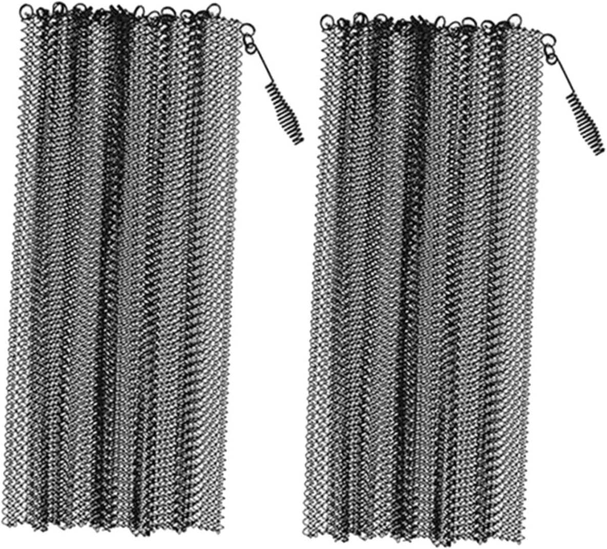 2pcs Iron Fireplace Mesh Screens Mesh Panel with Handles Adjustable Size for Indoor/Outdoor Use Fireplace Accessory for Safety and Style