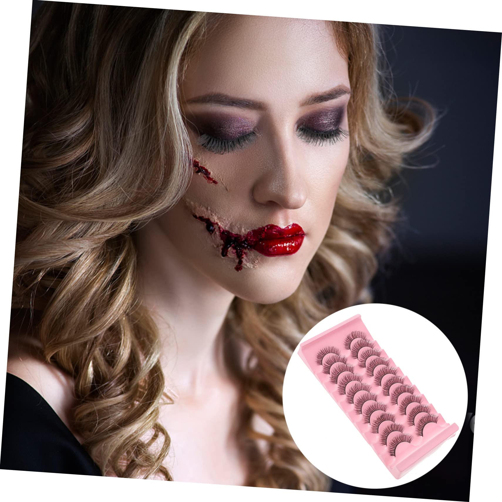 FRCOLOR 40 Paia Ciglia finte Ciglia estensioni delle ia lunghe ia finte piene naturali per le donne ia naturali Riccio Accessori 7d Imitazione
